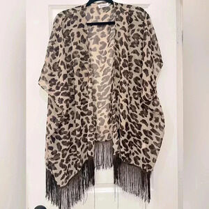 One size Leopard/cheetah animal print kimono